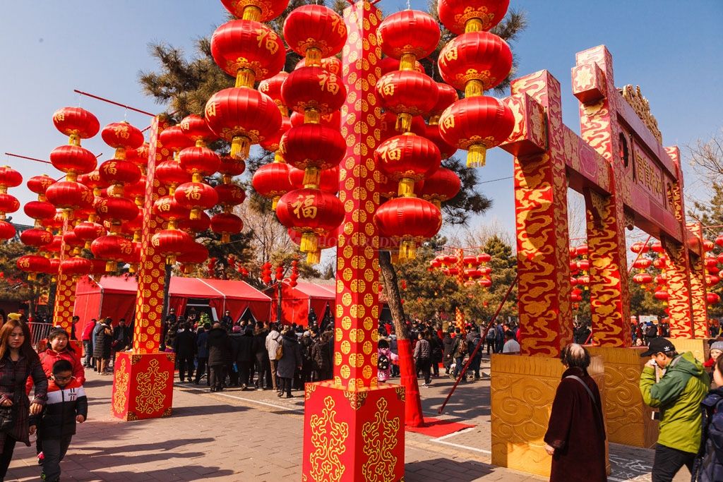 chiński jarmark świąteczny