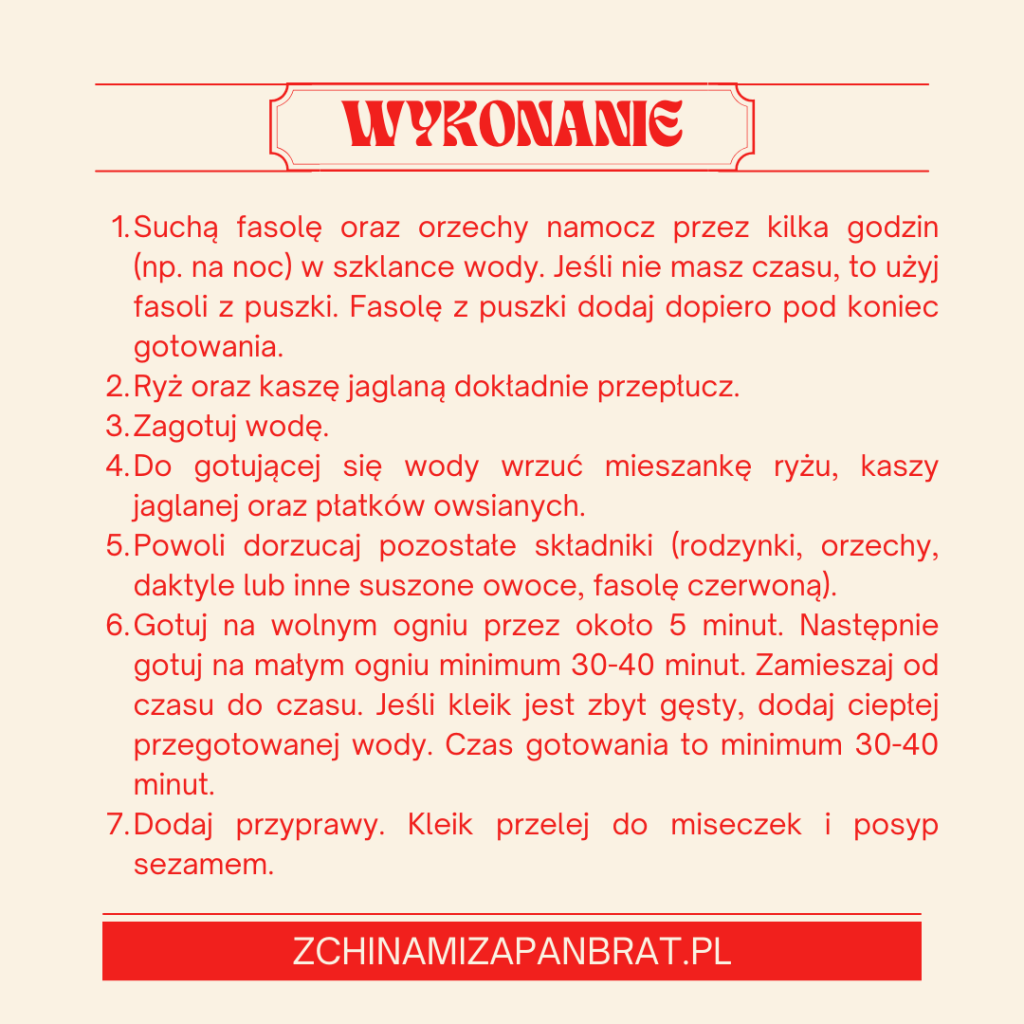 przepis na chińskie congee
